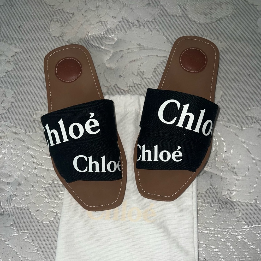 Chloe woody logo slide